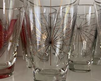 Atomic mid century barware