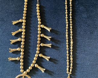 Bell silver squash blossom necklace