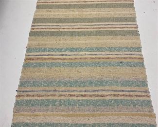 Antique rag runner rug