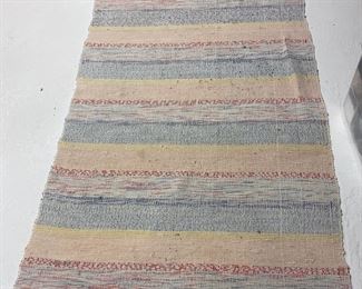Antique rag runner rug