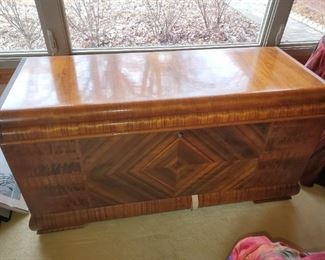 Vintage cedar trunk