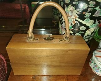 Vintage wooden purse