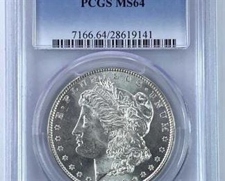 1886 Morgan Dollar, PCGS MS64 High Grade UNC