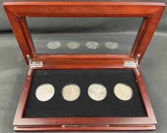 Four American Silver Dollar Boxed Set w/ Eagles+