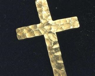 14K Yellow Gold Cross Pendant