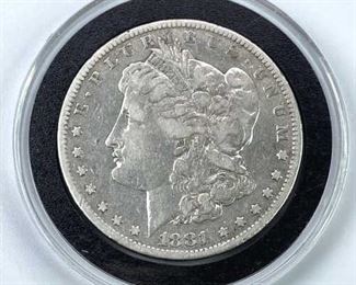 1881-S Morgan Silver Dollar, U.S. $1 Coin