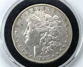 1887 Morgan Silver Dollar, U.S. $1 Coin