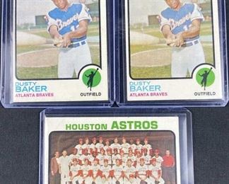 1973 Topps (2) Dusty Baker (Braves) + Astros Team