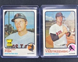 1973 Topps Red Sox: Carlton Fisk & Yastrzemski