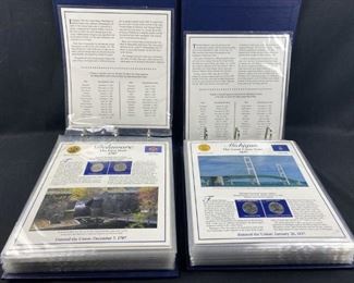 2 Volume State Quarter Set w/ New Uncanceled Stamp