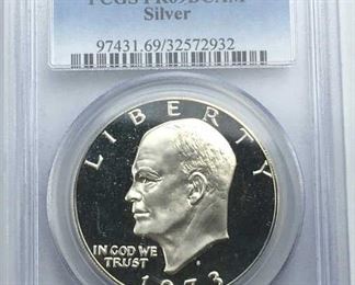 1973-S PCGS PR69 DCAM Silver Ike Dollar