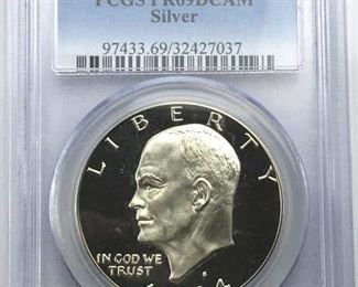 1974-S PCGS PR69 DCAM Silver Ike Dollar