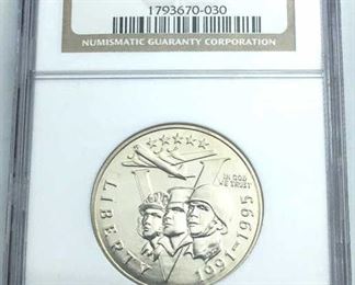 1991-1995 NGC MS69 WWII Comm. Half Dollar