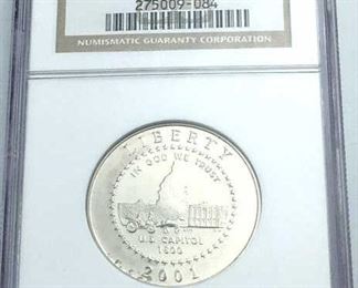 2001-P NGC MS69 Capitol Comm. Half Dollar