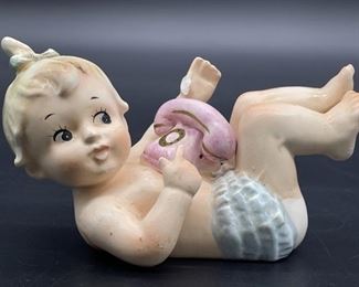 Vtg. Napco Ware Porcelain Baby Doll, Japan- as is