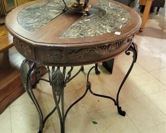 Half Moon Tables With Marble Top