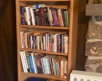 Two bookcases, each approx 84” tall, adjustable shelves.