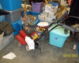 Dept 56 and Jim Shore pieces in some of these tubs