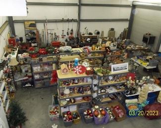an overview of SOME of the shop.  We have been working hard!!!