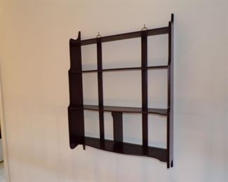 hanging mahogany display rack