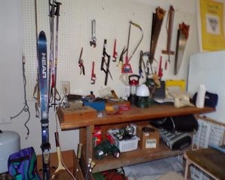tools, skis,  etc.