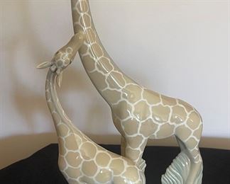 VINTAGE Porcelain Giraffe Mother & Baby by Miquel Raquena Spain
