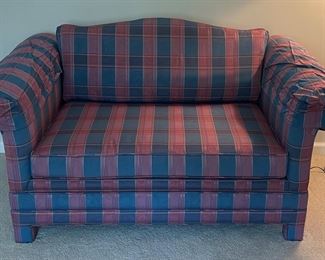 Blue and Red Pattern Love Seat