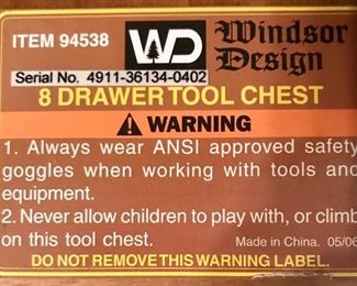 Windsor Design 8 Drawer Tool Chest 