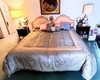 Antique French Bed. Two twins or typically placed side by side to make a king bed.   Bedding and pillows sold separately. Was $1200, now $960