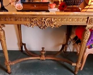 Antique French Marble Top Table. Was $2000. Now $1500