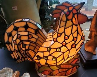 Stained glass chicken lamp. Was $75, now $60