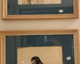 Artist's framed sketches. We're $40.each, now $32 ea