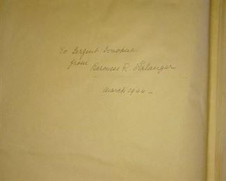 Watercolors of Villa d'Erlanger    Gift signed by Baroness Erlanger