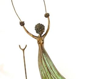 Salvador Dali Bronze Sculpture Alice au Pays des Merveilles a
