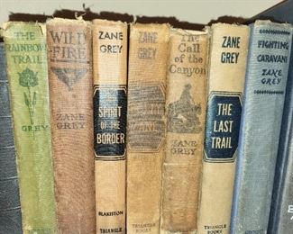 Zane Grey Vintage books