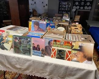 Lots of Vintage Albums, Records 45's, 33's, and 78's , CD's, 8-Tracks, DVD's, VHS's, from all genres...