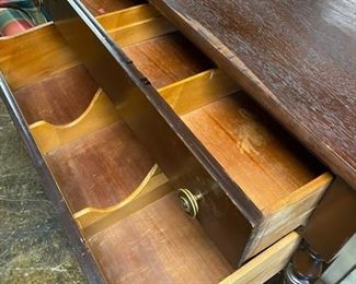 Inside View of Chest of Drawers Dividers in Top Two Drawers 