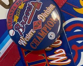 Closer View of the 1992 Atlanta BRAVES Western Division Champions Pin-on-Button