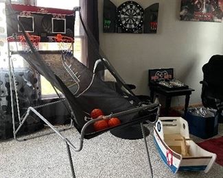 Foldable Indoor Basketball Arcade Game Double Electronic Hoops shot 2 player