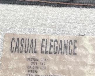 Black Casual Elegance area rug 5' x 7'