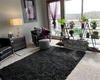 Black Casual Elegance area rug 5' x 7'