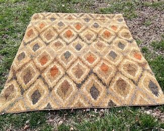 Kabash 7'^" x 5'3" Ara Rug - Yellow, orange, brown 