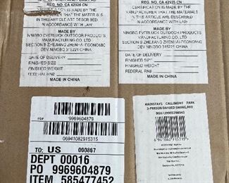 Mainstays Belden Park 3 Person Seat Outdoor Furniture Patio Swing and Daybed with Canopy, Red -BRAND NEW