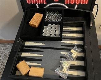 Combination Game Set - Backgammon, checkers, chess, cribbage, dominos