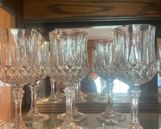 Crystal wine glasses