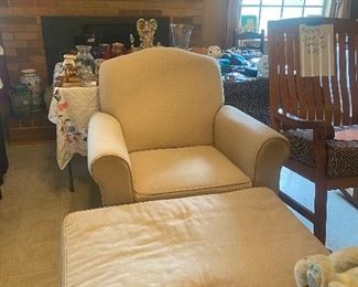 Chair with matching ottoman 