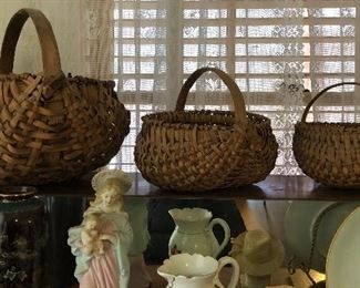 Several Antique Handmade Baskets 