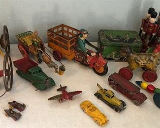 Lots of  Antique Tin Toys