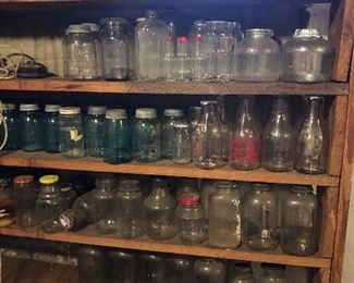Blue Jars/Milk Bottles/Canning Jars 