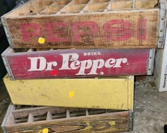 Crates: Dr Pepper, Pepsi and Coke